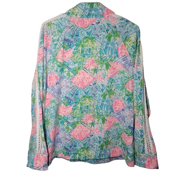Lilly Pulitzer Skipper Popover in Very Hard to Find Bohemian Queen Size XL - Picture 3 of 5